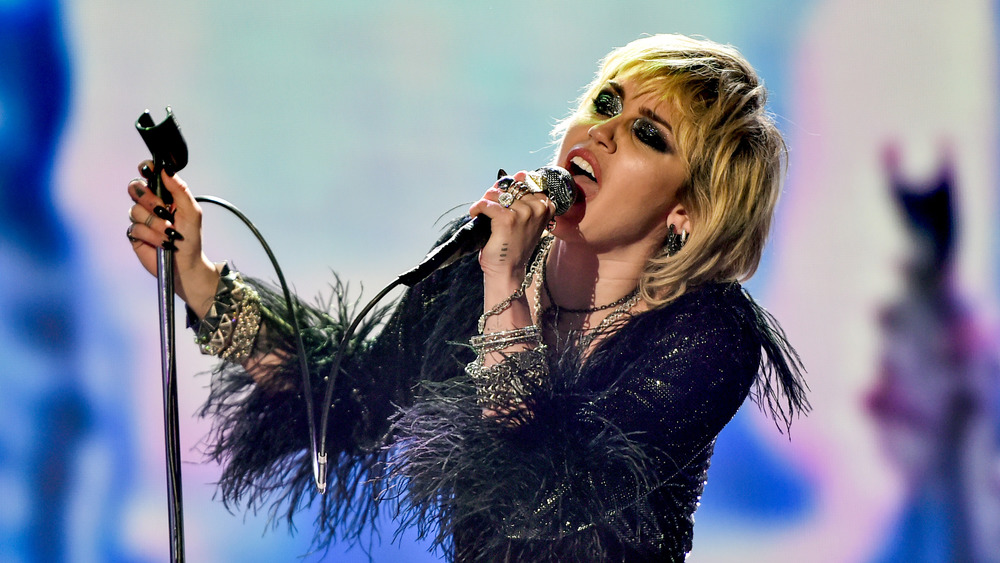 Miley Cyrus performs onstage