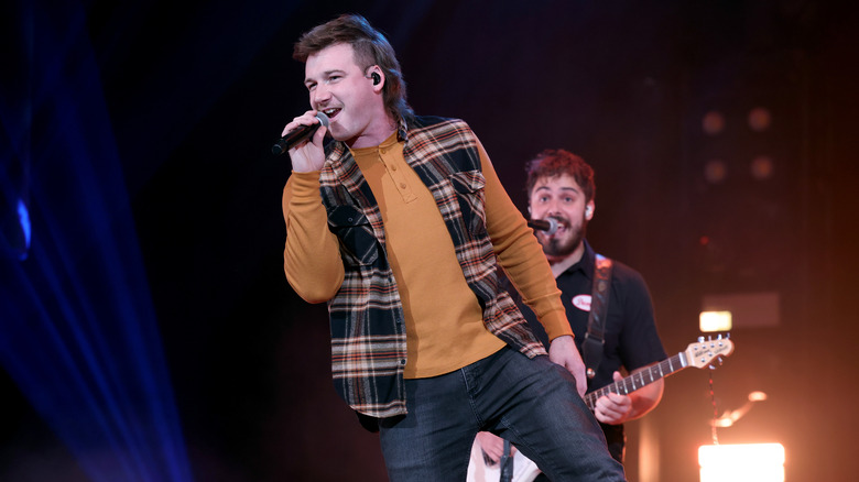 Morgan Wallen performing on stage