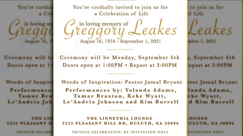 Gregg Leakes celebration of life