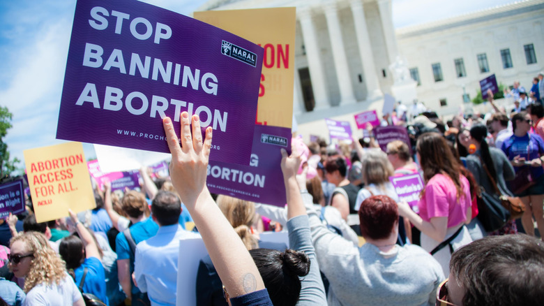 Pro choice protestors