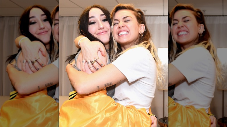 Noah Cyrus and Miley Cyrus during the iHeartSummer '17 Weekend