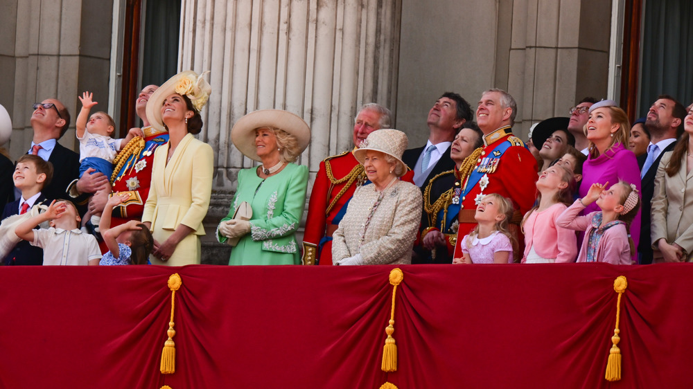 Royal Family on the balcony, trooping the colour 