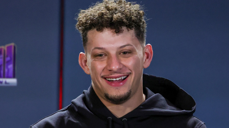 Patrick Mahomes smiling