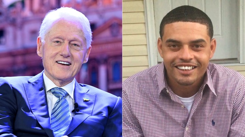 Split image Bill Clinton & Danney Williams smiling