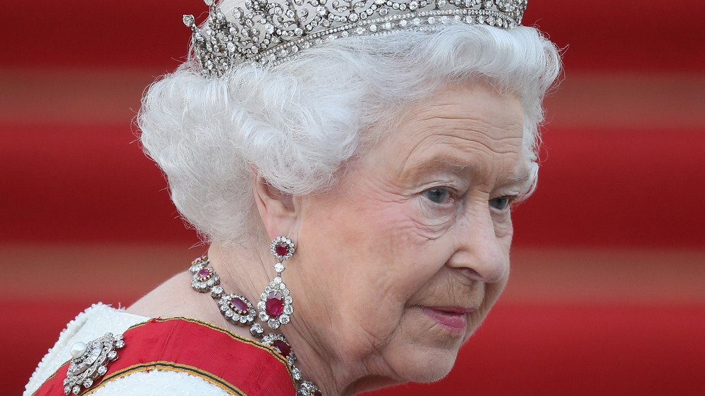 Queen Elizabeth wearing tiara