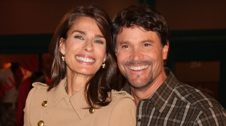 Kristian Alfonso and Peter Reckell smiling