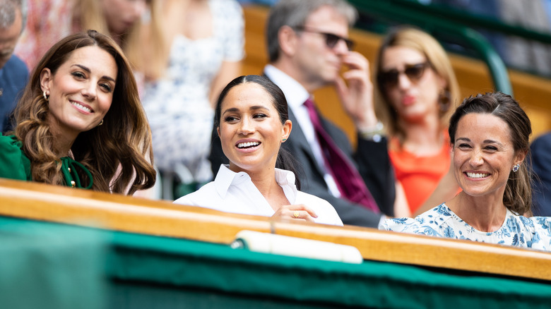 Kate and Pippa Middleton with Meghan Markle at Wimbledon