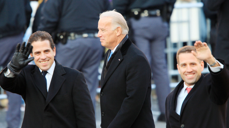 Joe Biden with his sons Beau and Hunter 