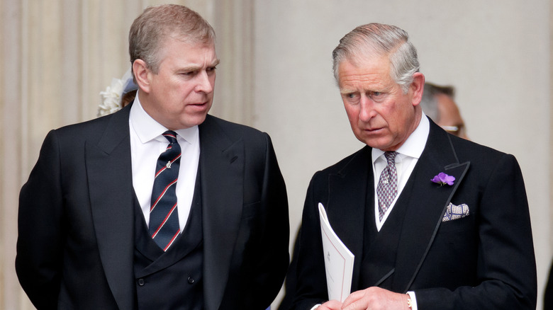 Prince Andrew and King Charles together