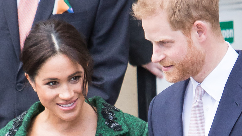 Meghan Markle and Prince Harry smiling 