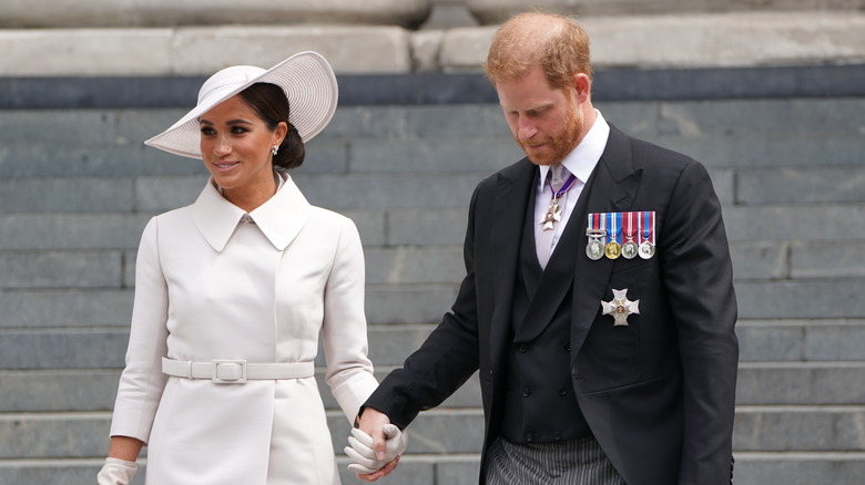 Prince Harry and Meghan Markle attend Platinum Jubilee