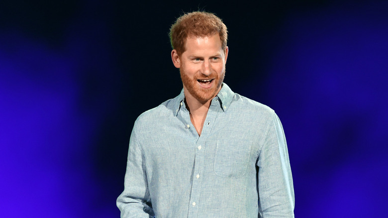 Prince Harry giving a speech