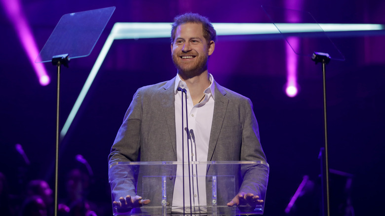 Prince harry giving a speech