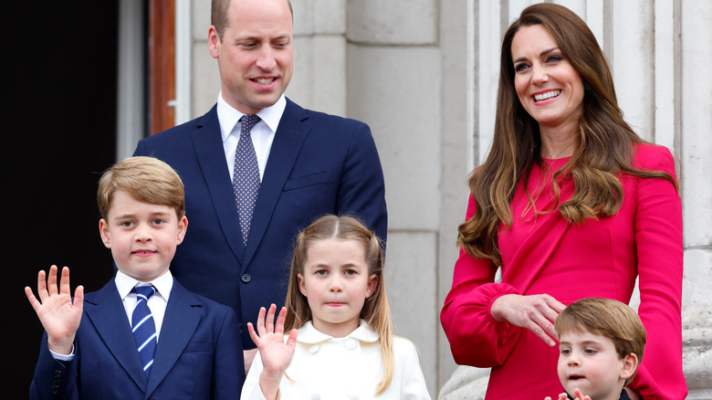 The Wales family on the Buckingham Palace balcony