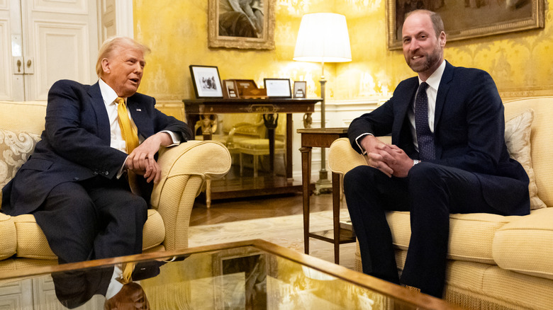 Donald Trump meets with Prince William at the Embassy of the United Kingdom's Residence on December 7, 2024 in Paris, France.