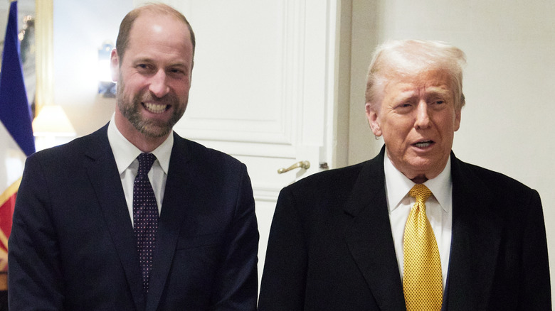 Donald Trump meets with Prince William at the Embassy of the United Kingdom's Residence on December 7, 2024 in Paris, France.