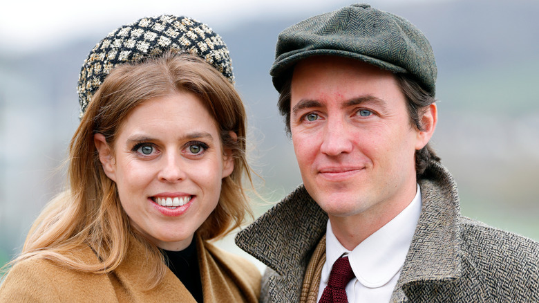 Princess Beatrice and Edoardo Mapelli Mozzi attend day 3 'St Patrick's Thursday' of the Cheltenham Festival at Cheltenham Racecourse in Cheltenham, England (2024)