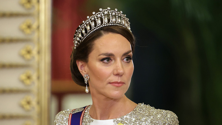 Kate Middleton at the State Banquet in 2022