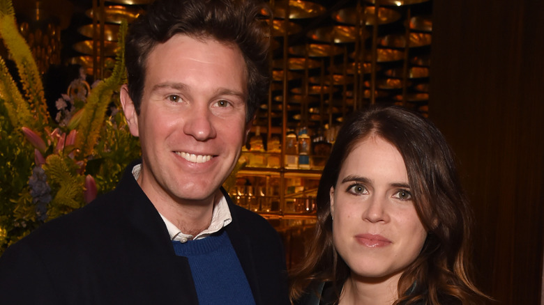 Princess Eugenie and Jack Brooksbank smiling 