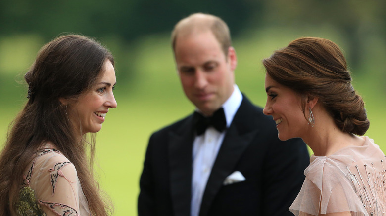 Rose Hanbury smiling at Kate Middleton