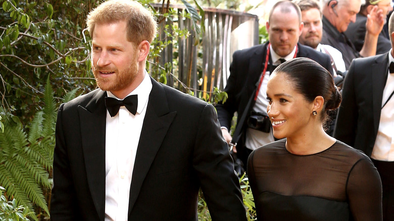 Harry and Meghan in black tie