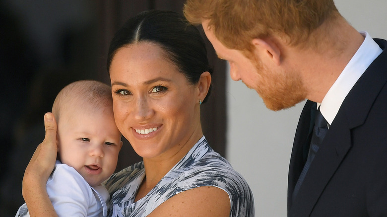 Meghan Markle and Prince Harry with baby Archie