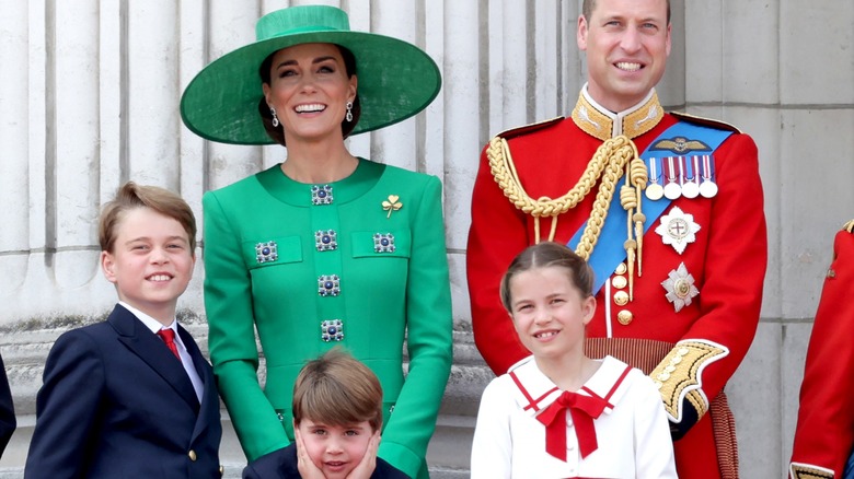 Kate Middleton, Prince William, Prince George, Prince Louis, Princess Charlotte smiling