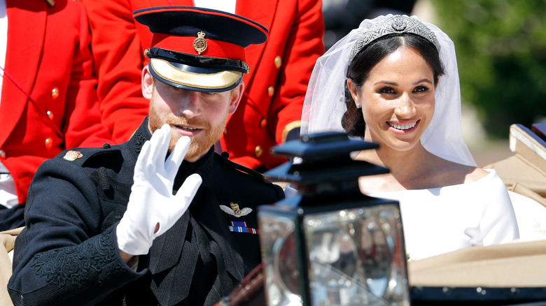 Prince Harry and Meghan Markle on their wedding day in May 2018