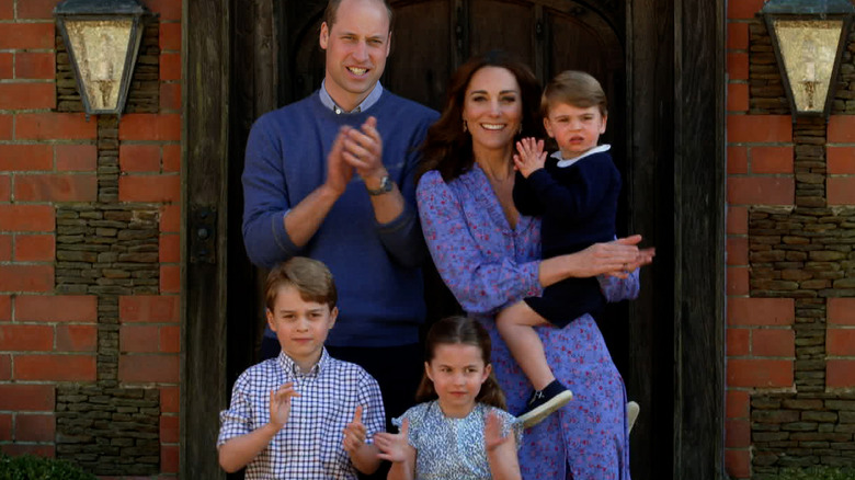 Kate Middleton and Prince William with Prince George, Princess Charlotte, and Prince Louis