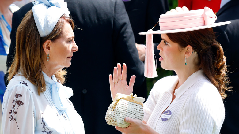 Carole Middleton and Princess Eugenie at Ascot 2024