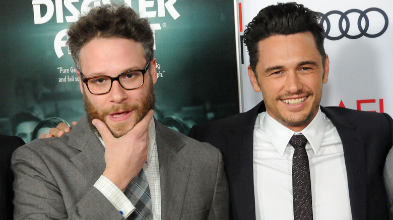 Seth Rogen and James Franco at the Disaster Artist premiere