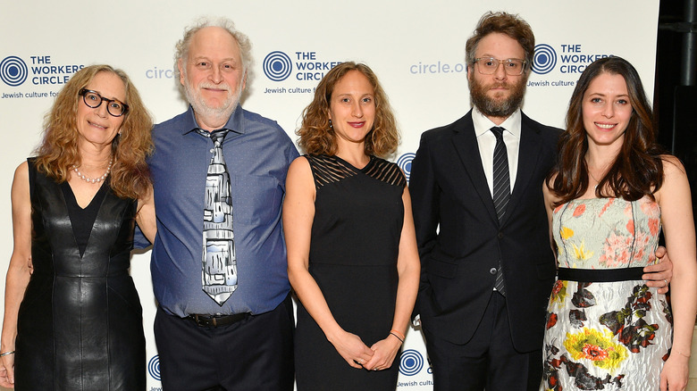 Seth Rogen with his family