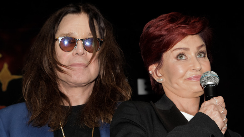 Ozzy Osbourne and Sharon Osbourne talking 