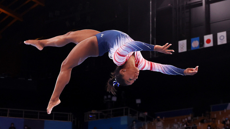 Simone Biles on the balance beam