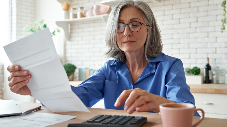 Woman handling her finances