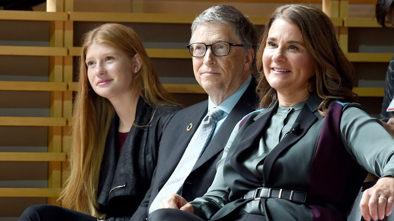 Bill and Melinda Gates with their daughter