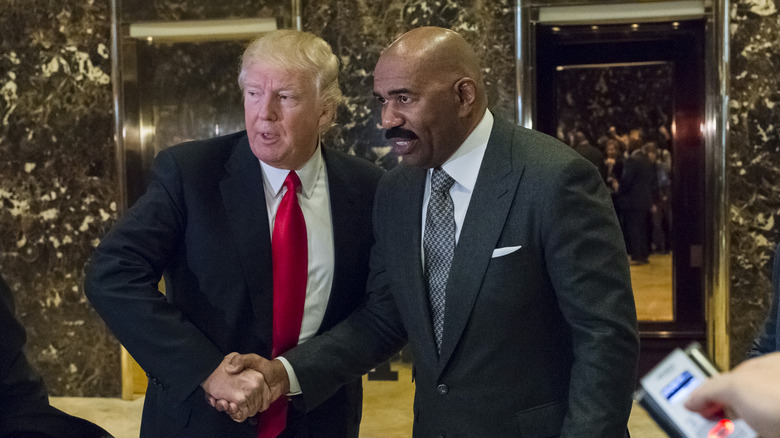 Donald Trump and Steve Harvey