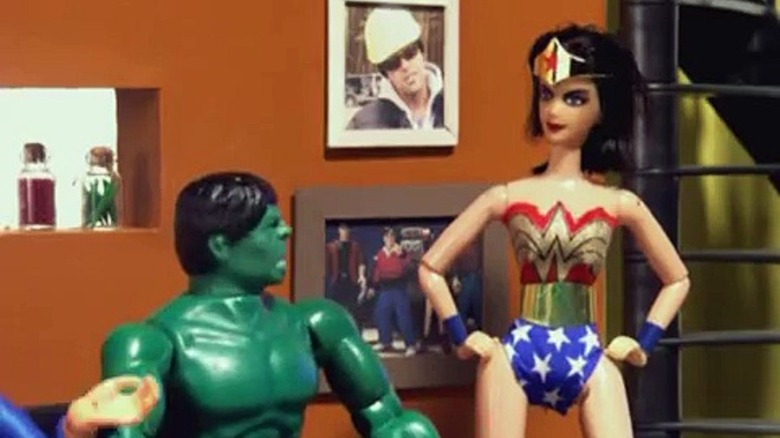 Wonder Woman, voiced by the actress behind Susie from The Marvelous Mrs. Maisel, and Frankenstein in Robot Chicken