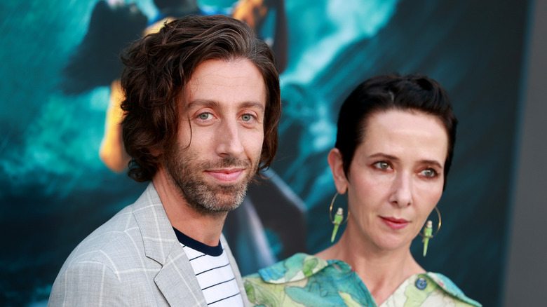 Simon Helberg and wife Jocelyn Towne attend a premiere