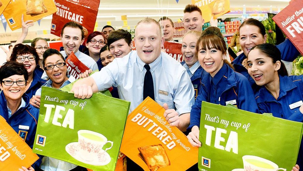 Aldi employees and manager