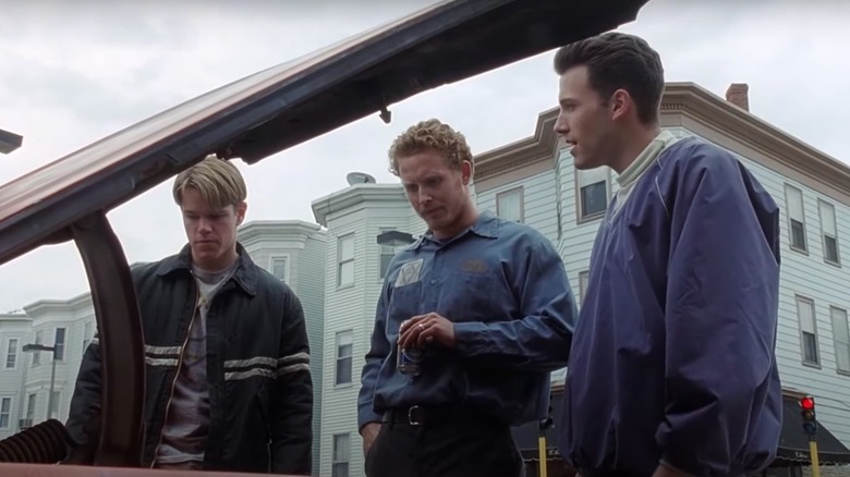 Matt Damon, Cole Hauser and Benn Affleck in a scene from Good Will Hunting