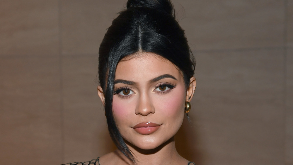 Kylie Jenner wears her hair up