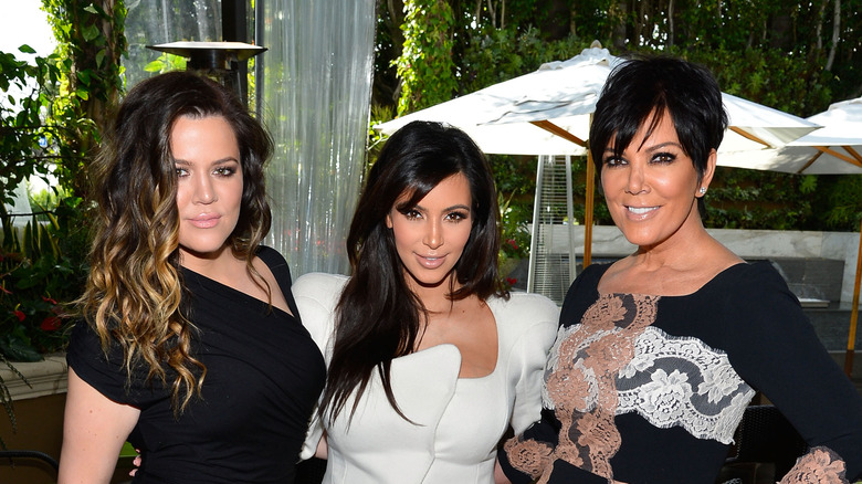 Khloe and Kim Kardashian with Kris Jenner