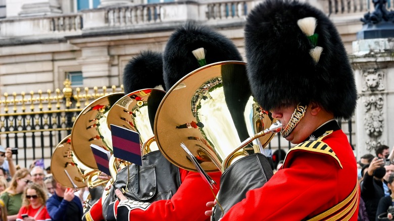 Royal band playing at Buckingham Palace