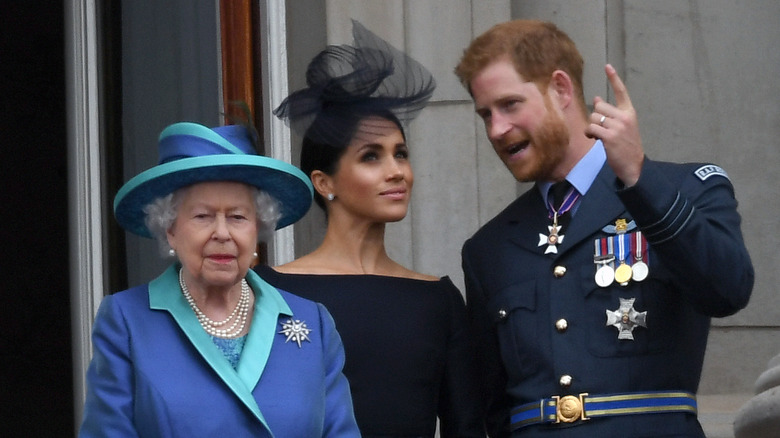 Queen Elizabeth, Meghan Markle, Prince Harry balcony 2018