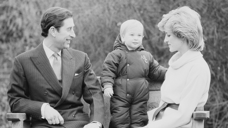 Charles and Diana with their son Prince William