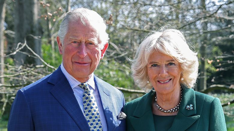 Prince Charles poses with wife Camilla