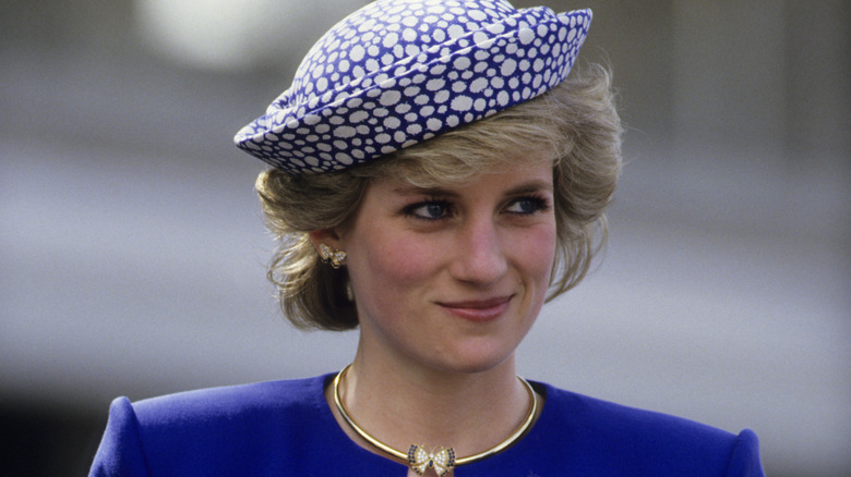 Princess Diana in blue