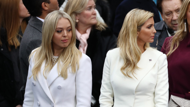 Tiffany and Ivanka Trump in white 