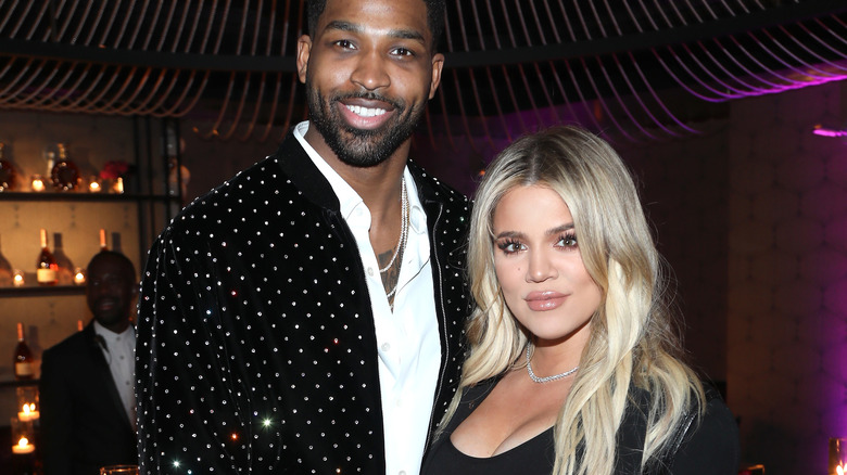 Khloé Kardashian and Tristan Thompson when she was pregnant